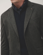 Dark grey roma knitted blazer