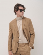 Camel knitted blazer separate