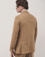 Camel knitted blazer separate