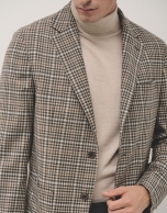 Taupe checked blazer