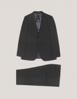 Traje half canvas regular fit gris oscuro