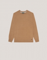 Camel wool and cashmere sweater