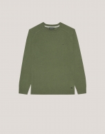 Light kakhi green wool and cashmere sweater