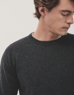 Dark gray wool and cashmere sweater