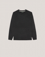 Dark gray wool and cashmere sweater