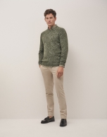 Kakhi green mouliné sweater