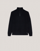 Half-zip jumper navy structure