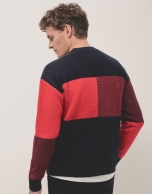 Tartan pattern jumper red/black