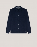 Navy blue wool jacket with pockets