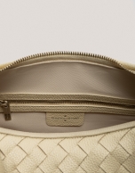 Bolso de hombro Erea Moon Maxi piel trenzada beige