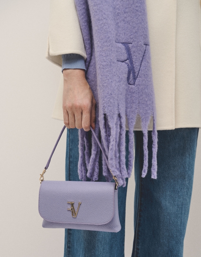 Lavendar leather Rita handbag