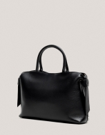 Black leather maxi Nina handbag