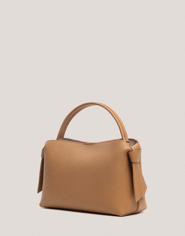 Bolso de mano Nina midi piel beige