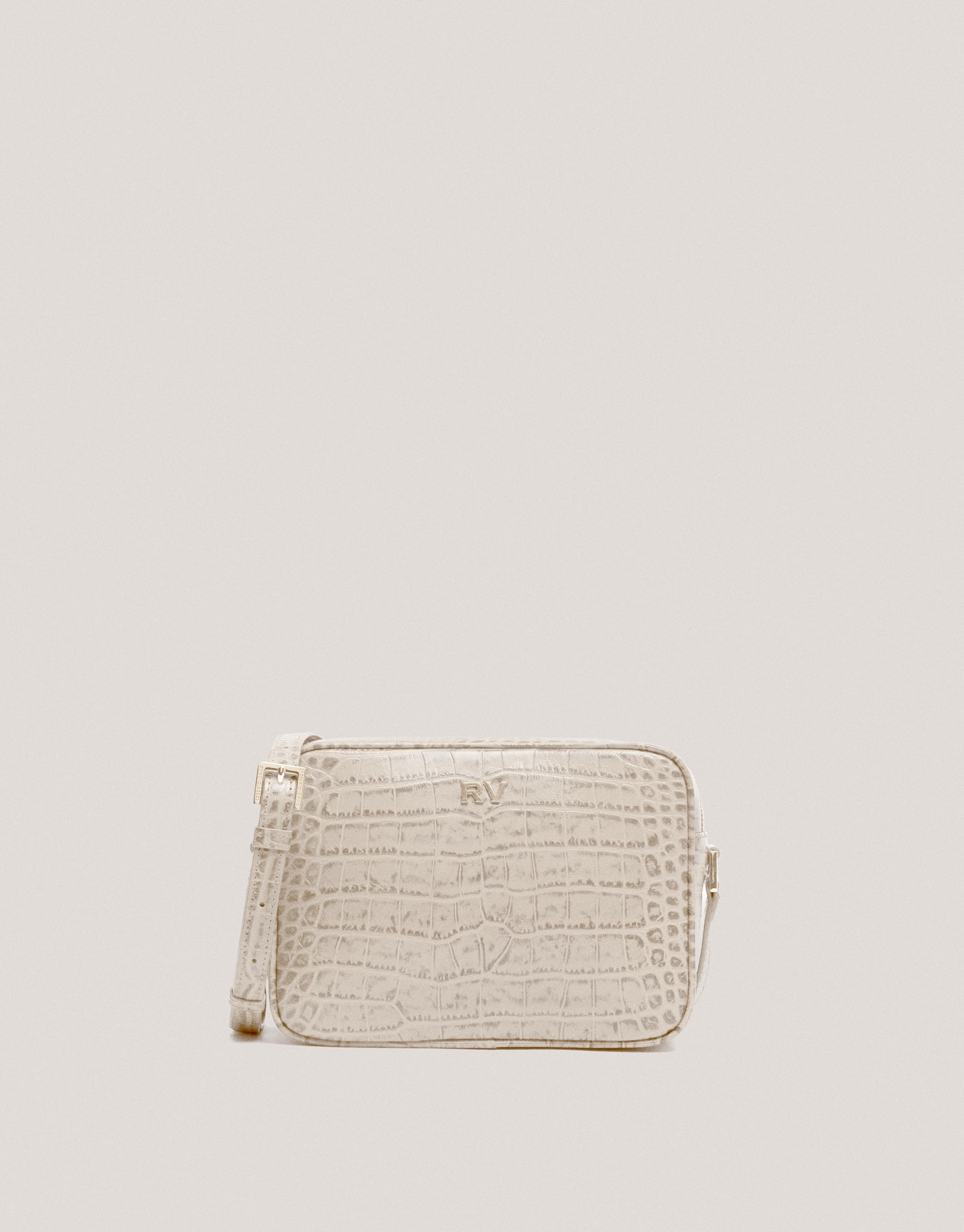 Beige alligator Taylor shoulder bag