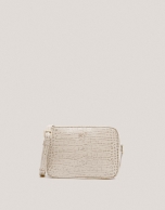 Beige alligator Taylor shoulder bag