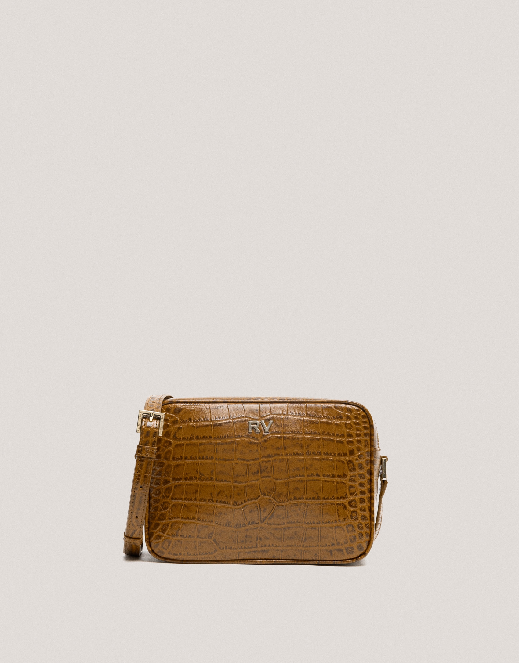 Mustard alligator Taylor shoulder bag