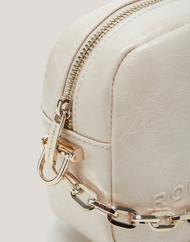 Bolso bandolera Bazin Beige