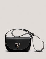 Black grained leather Cuca Mini shoulder bag