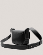 Black grained leather Cuca Mini shoulder bag