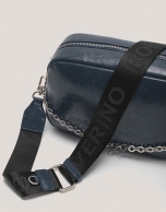 Navy blue Bazin Urban Midi shoulder bag