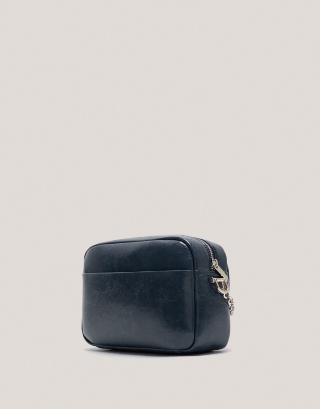 Navy blue Bazin Urban Midi shoulder bag