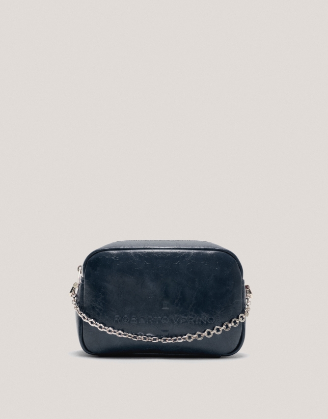 Navy blue Bazin Urban Midi shoulder bag