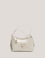 Bolso de hombro Margot Metal piel marfil