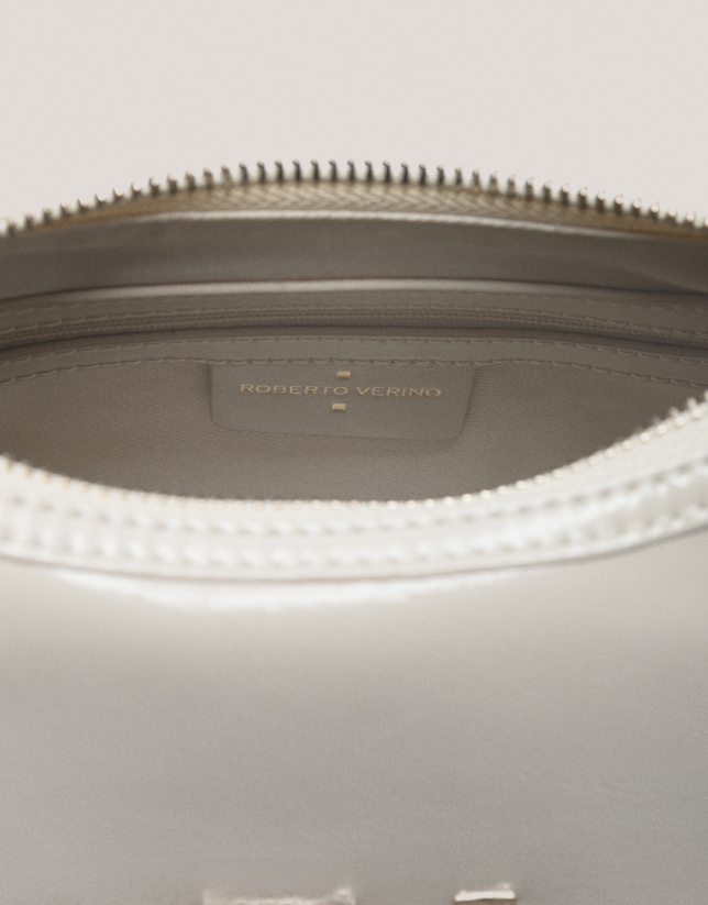 Ivory leather Margot Metal shoulder bag