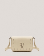 Beige leather Mini Mafalda shoulder bag