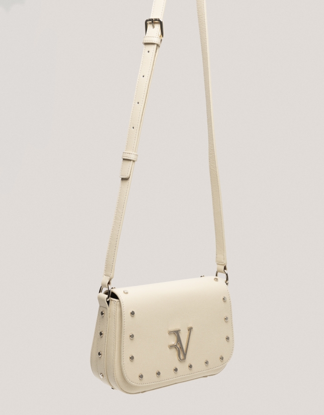 Bolso bandolera Mafalda Mini piel beige