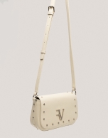 Beige leather Mini Mafalda shoulder bag