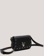 Black leather Mini Mafalda shoulder bag