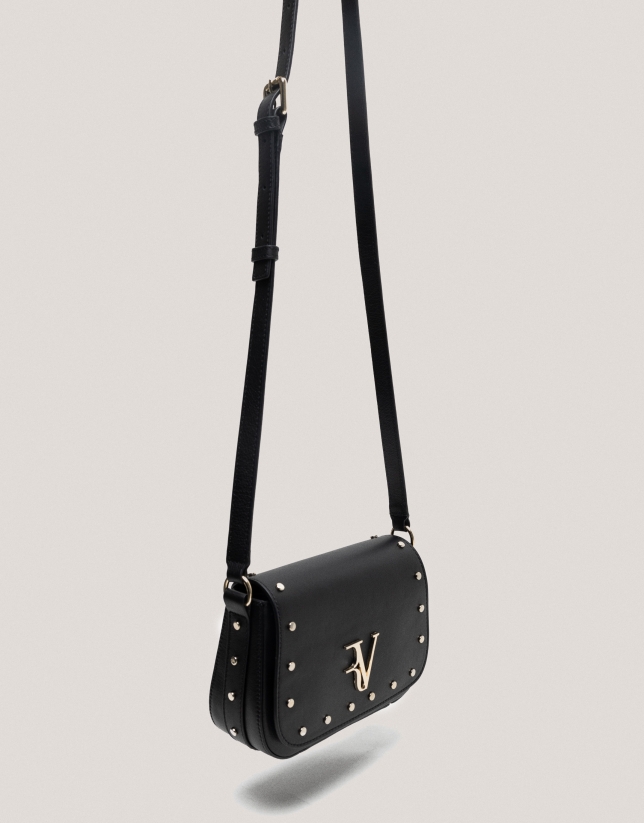 Bolso bandolera Mafalda Mini piel negra