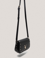 Black leather Mini Mafalda shoulder bag