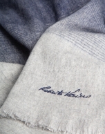 Greyish blue cashmere scarf