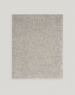 Gray melange wool scarf