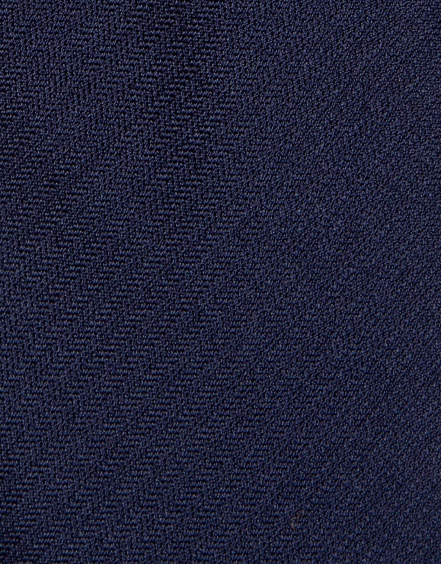 Navy blue silk tie