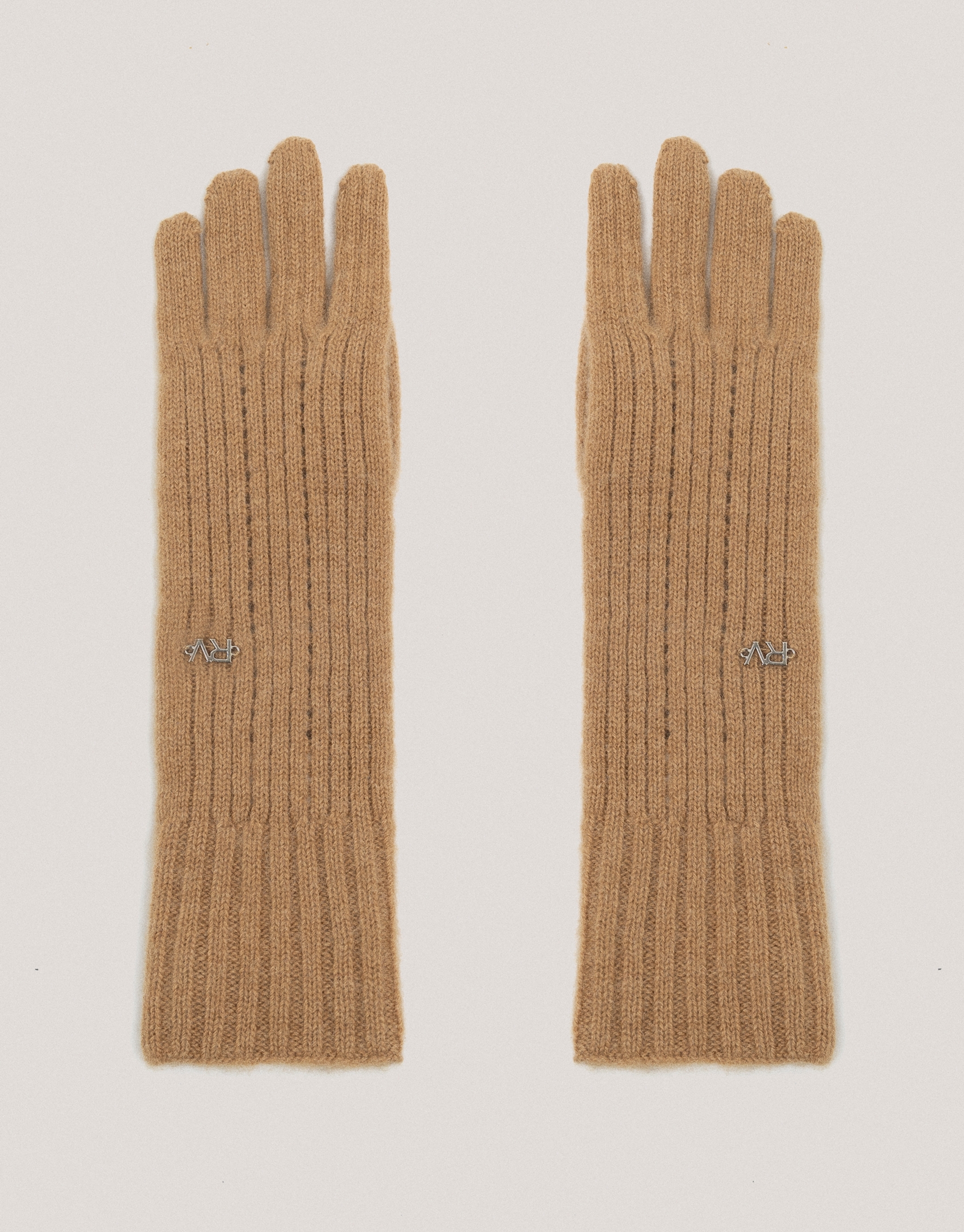 Guantes alpaca y cashmere cámel