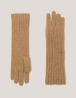 Camel alpaca and cashmere gloves 