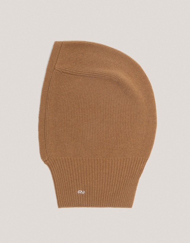 Gorro pasamontañas lana y cashmere beige