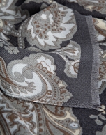 Mink and gray paisley scarf