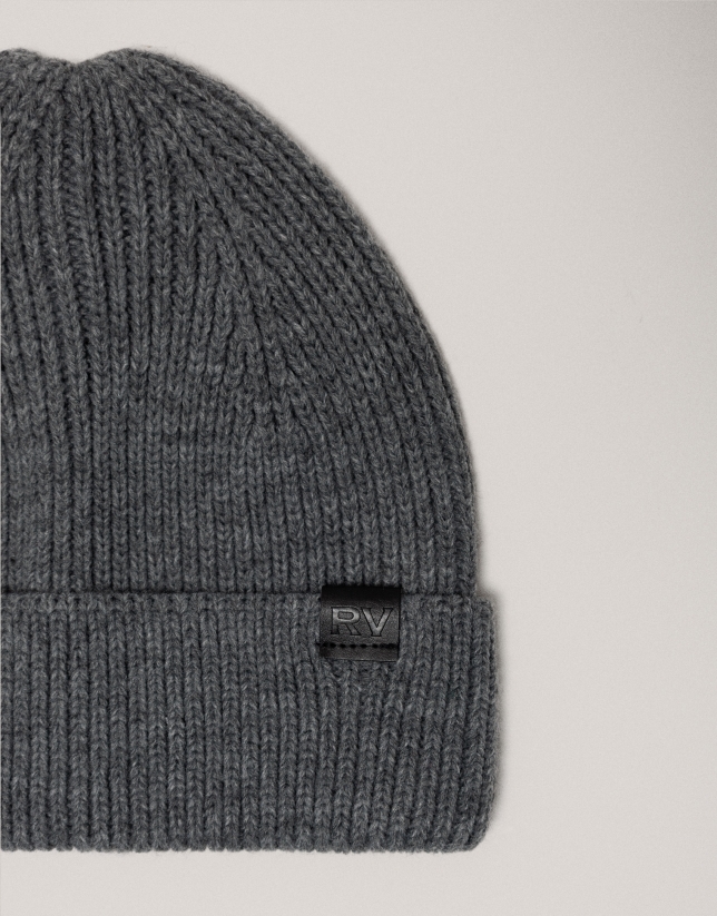 Gorro tricot gris melange