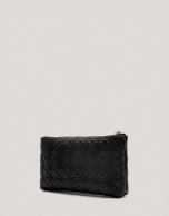 Black quilted leather Linda vanity case