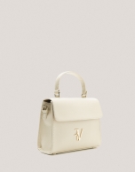 Light beige leather mini Mía handbag