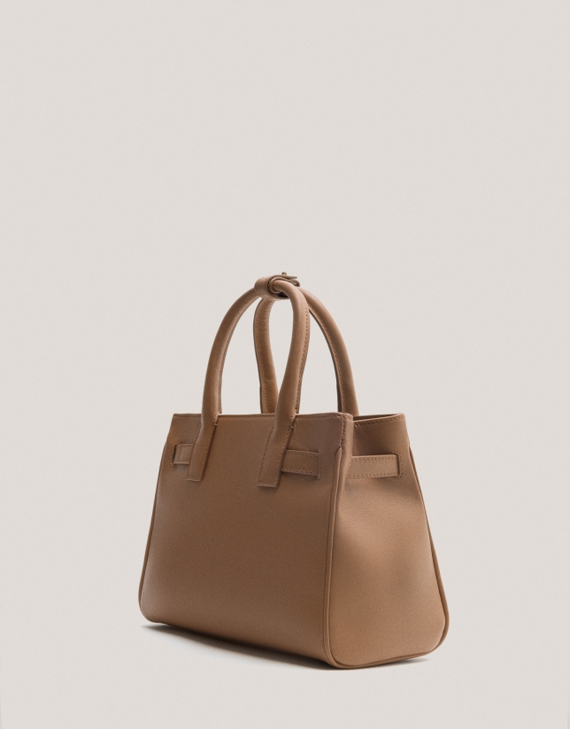 Camel leather Mini Emily Satchel bag