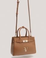 Camel leather Mini Emily Satchel bag