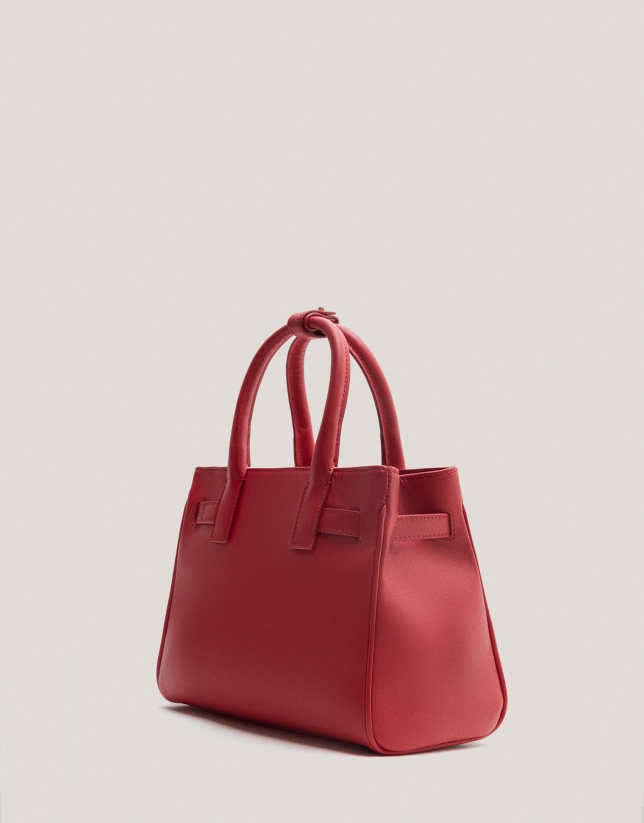 Bolso Emily Satchel Mini piel rojo