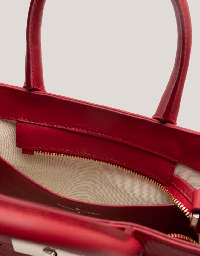 Red leather Mini Emily Satchel bag