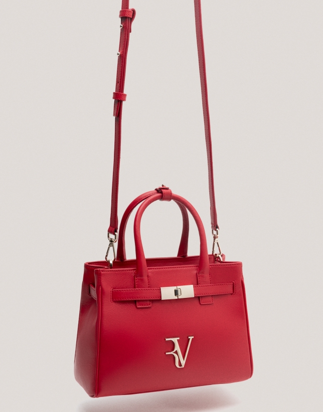 Red leather Mini Emily Satchel bag