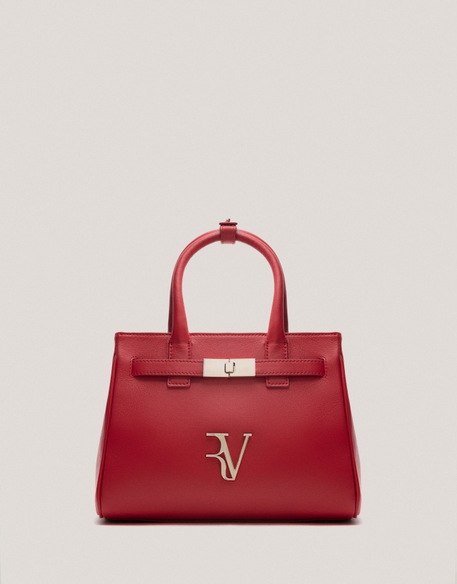 Red leather Mini Emily Satchel bag